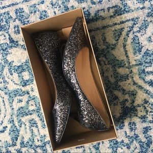 Cole Haan Size 11 Sequin Metallic Kitten Heels